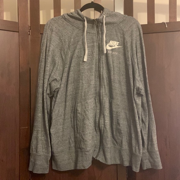 Nike Tops - Gray Nike Zipper Jacket